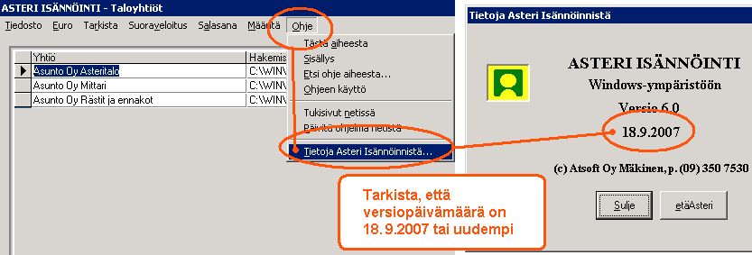 ASENTAMINEN Laita cd asemaan. Jos alkutaulu ei käynnisty, suorita cd-levyltä d:\asenna.exe. Jos ohjelma on muualla kuin C:\WINVK kansiossa, muuta Unzip to Folder kohtaan ao.