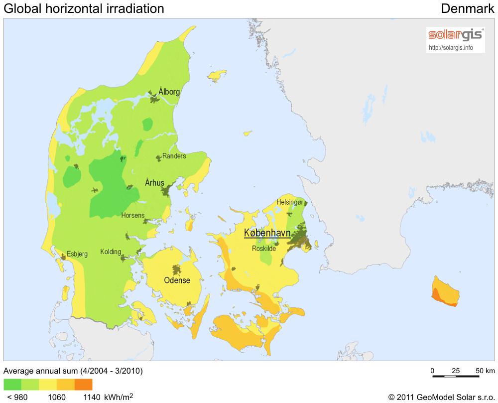 MWp Case Tanska - Aurinkosähkökapasiteettia asennetaan nopeasti PV-kapasiteetti Tanskassa (2013 loppu) 97 W p /asukas, vrt. Suomi 0.2-03 W p /asukas N = 89000 kpl P n,avg = 6.