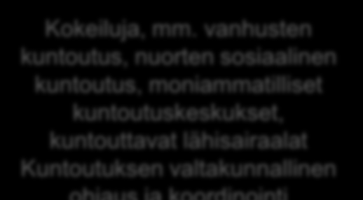 toimintakyky Soste ja muut etujärjestöt järjestelmien Ohjeistukset Lainsäädännön muutostarpeet 4. Ammatillisen kuntoutuksen palvelujen vastuunjaon ja kehittämistarpeiden kuvaus 2014-7.