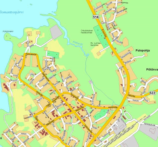 1 PERUS- JA TUNNISTETIEDOT 1.1 Kaava-alueen sijainti Suunnittelualue sijaitsee Ilomantsin Kirkonkylän pohjoisosassa Kurenkankaan alueella. Alue rajoittuu Palstatiehen (viereinen kuva).
