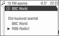 86 Radio Radio Käyttö... 86 Asemahaku... 86 Automaattitallennuksen luettelot... 89 Radio data system (RDS)...91 Digitaalinen radiolähetys.