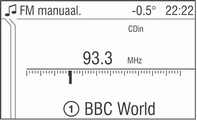 88 Radio Jos tiedät haluamasi aseman taajuuden, pidä keinukytkintä m tai n alhaalla, kunnes taajuus on lähes saavutettu.