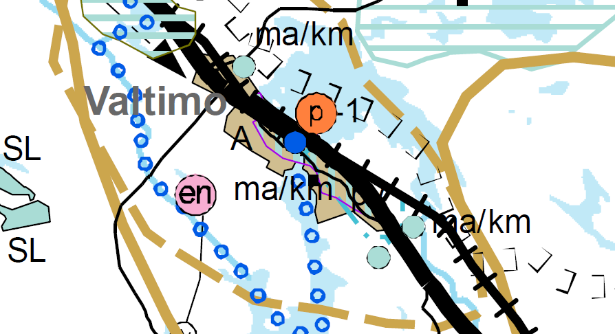 VALTIMO korttelin 34 asemakaavamuutos Maankäytönsuunnittelu 3 Suunnittelutilanne Maakuntakaava Maakuntakaavan 1. vaihe on vahvistettu valtioneuvostossa 2007, kaavan 2.