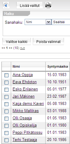 11 (21) 3.5 Opiskelijoiden lisääminen koetilaisuuteen Jokaiseen koetilaisuuden tulee liittää opiskelijat, jotta heidän tuloksensa voidaan koetilaisuuden jälkeen syöttää palveluun.