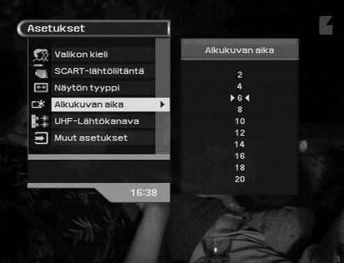 notin Valikkojen käyttäminen 2. SCART-lähtöliitäntä Valitse SCART-lähtöliitännän tila: CVBS tai RGB. 3.