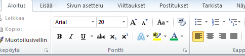 6(14) 7 Tekstin valinta 7.1 Hiiren osoittimen ollessa kappaleessa yksi painallus siirtää tekstikohdistimen kohtaan, johon hiiren osoitin osoittaa. Kaksi painallusta valitsee sanan.