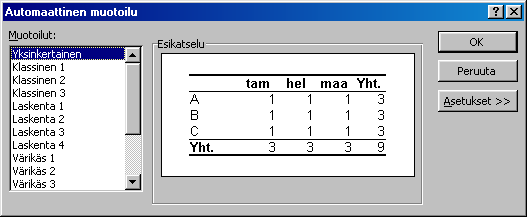 Taulukkolaskenta (2. kerta) 7 Harjoitus 6 Lukujen kirjoittaminen soluihin ja solujen kopiointi Tee kuvassa näkyvä taulukko ja tallenna se H:\ -aseman Excel kansioosi nimellä Perusharjoitus 1.