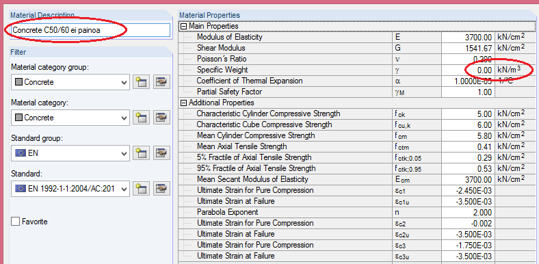 70 (81) Valitaan olemassa olevan materiaalin vierestä New Material -painike Seuraavassa valikossa napsautetaan Import from Library -painiketta - Valitaan halutun betonin ominaisuudet taulukosta.