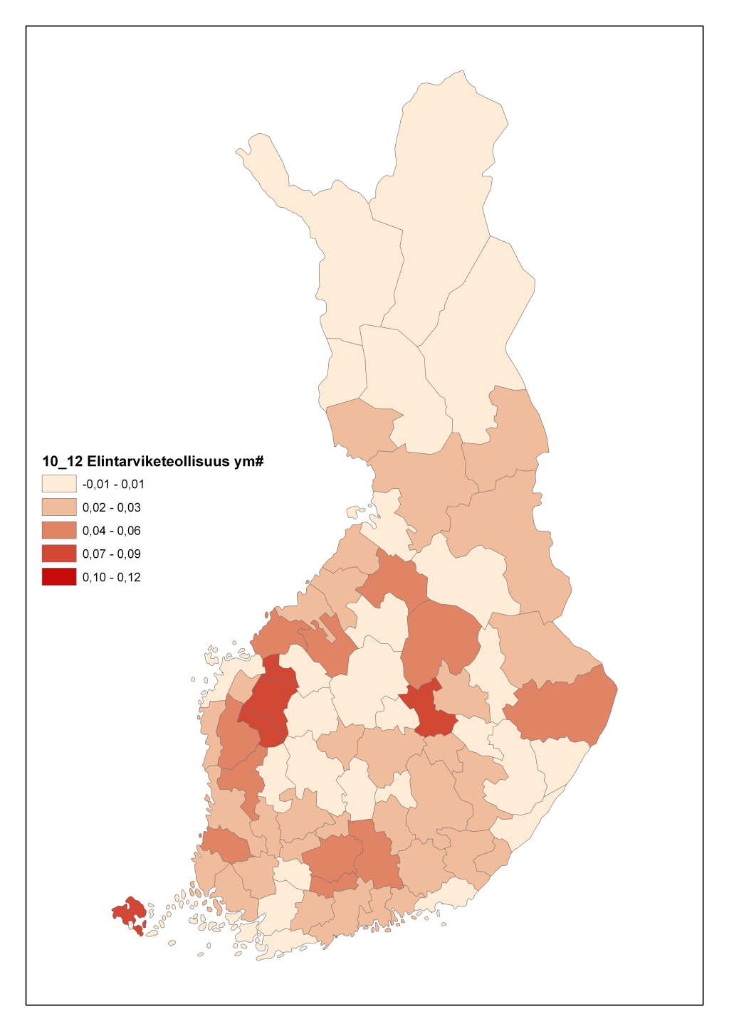 Elintarviketeollisuus (2010) Arvonlisäys Osuus työllisestä