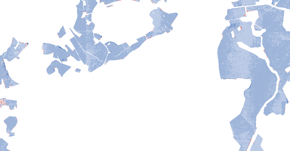 orientointia on poikkeutettu. Jokainen kuva vastaa tietyn suuntaista keinotekoista virhettä aineistossa.