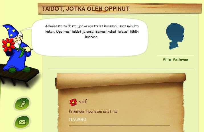 Taidot jotka lapsi oppii ohjelman avulla