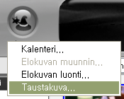 9.4.5. Taustakuva Voit luoda uuden taustakuvan käyttämällä kuvatiedostoa. Kuvatiedoston avaaminen 1 Valitse kuvatiedosto Media-välilehdestä tai Valokuva-albumista.