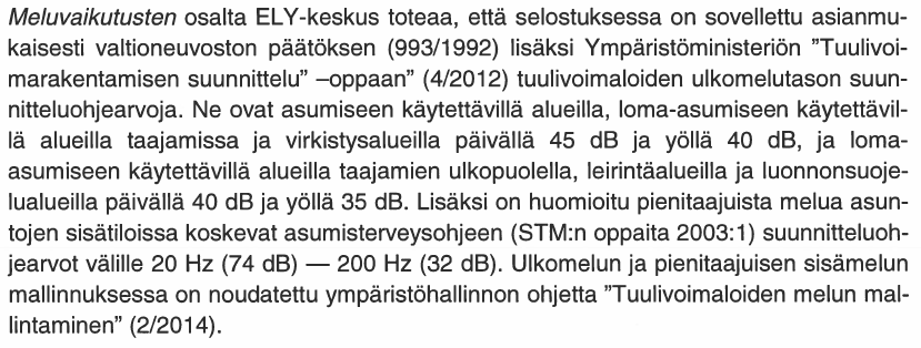 4 (21) Melu ja varjostus / välke Vaikutuksien arviointia