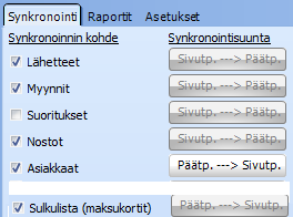 LISÄASETUKSET, AUTOMAATTINEN SYNKRONOINTI Hae automaattisen synkronoinnin asetukset-näppäimellä haetaan ajastusta varten tallennettut synkronointiasetukset ruudulle.