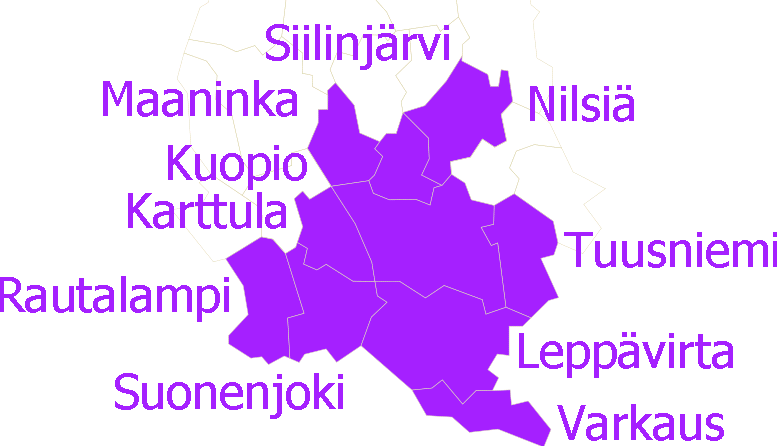 Nykytila: Yleiskuva tarkasteltavasta toimintaympäristöstä Pohjois-Savossa (Kuopio, Kuhilaan asiakkaat ja muut potentiaaliset ympäristökunnat) Kuopio (92 533) on Kuhilaan asiakas.