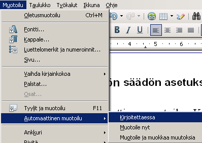 - 65-8 Käyttöympäristön säädön asetukset Tässä luvussa käydään läpi käyttöympäristön säädön asetukset OpenOffice-versiossa 3. Oikeusministeriön asennusmalli on tehty näiden asetusten mukaisesti.