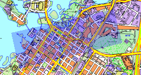 Kävelyosuuden lisääminen lyhyillä matkoilla 9 Oulun kaupunki, Kartastopalvelut 2002 Kuva 2. Suunnittelualue.