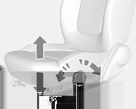 36 Istuimet, turvajärjestelmät Istuimen säätö 9 Vaara Istu vähintään 25 cm:n päässä ohjauspyörästä, jotta turvatyyny voi laueta turvallisesti. 9 Varoitus Älä milloinkaan säädä istuimia ajon aikana.