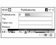 Navigointi 73 Polttoainetyypeistä käytetyt lyhenteet: CNG (Paineistettu maakaasu), LGP (Nestekaasu). Reittiopastuksen aloitus huoltoasemalle Valitse haluamasi huoltoasema. Navigointi -valikko avautuu.