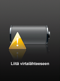 Tärkeää: Jos ipod nanon näytöllä näkyy Ladataan, Odota tai Liitä virtalähteeseen, akku on ladattava ennen kuin tiedonsiirto ipod nanon ja tietokoneen välillä onnistuu.