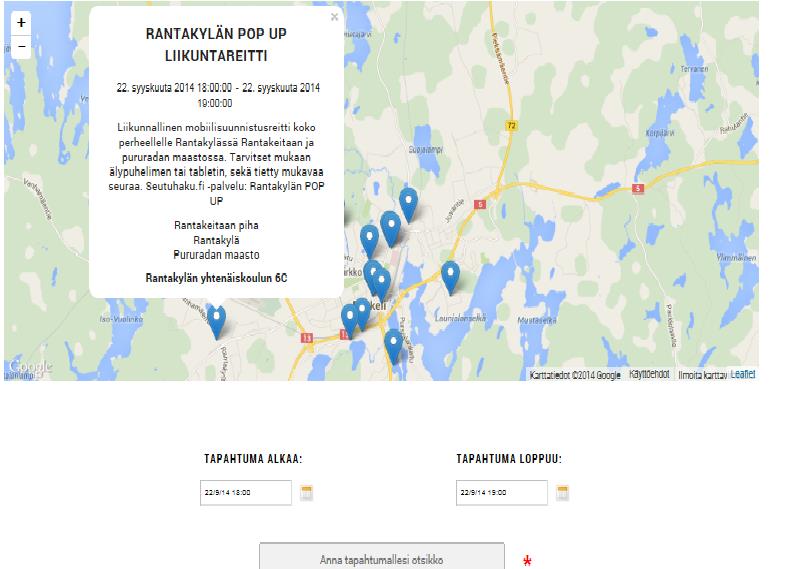 Liikunnan Pop Up