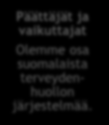 2. Perusviestit kohderyhmittäin Päättäjät ja vaikuttajat Olemme osa suomalaista terveydenhuollon järjestelmää. Suuri yleisö ja media Hyvinvointia jokaiselle elämän eri vaiheissa.