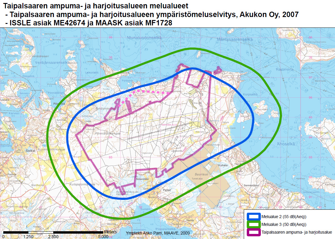 (päiväajan keskiäänitaso <55 db (Laeq, 07-22)) ulkopuolelle. Elokuussa 2014 viranomaisneuvottelussa keskusteltiin laajasti kyseisestä aihepiiristä (ks. muistio liitteenä).