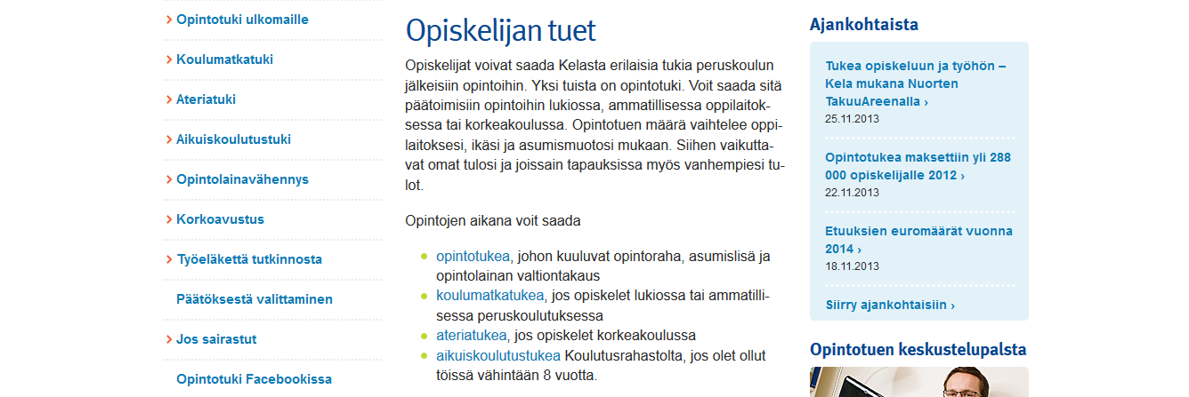 Kuva 2: Esimerkki hyperlinkkien upottamisesta osaksi informatiivista sisältöä. 4.