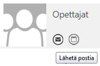 Sähköpostin lähettäminen ryhmälle Outlookin puolella kirjoita ryhmän nimi Vastaanottaja kenttään tai kirjoita ryhmän nimen ensimmäinen kirjain ja napauta Hae yhteystiedoista ja hakemistosta.