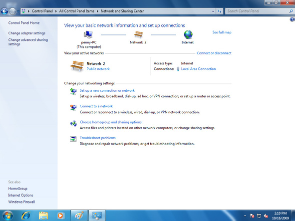 Tiedostojen jakaminen Windows 7 -käyttöjärjestelmässä Tietokoneen konfigurointi kansioiden jakamisen mahdollistamiseksi: 1.
