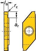 KATKASU A URANSORVAUS orout XS, terät Uransorvaus orout, XS - terät MAR/L TURN - FN Toleranssit, (tuumaa): l a= ±0.025 (±.0008) r ε = ±0.02 (±.001) Toistotarkkuus ±0.025 (±.001) Kuvassa oikeakätinen malli.