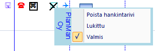 Hankintatapahtumarekisterin määritys.