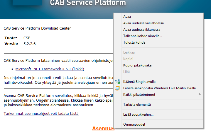 2 1 Tallenna tiedosto, CABInstall.