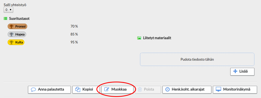 Luokan eriyttäminen Jokaisella ViLLE tunnilla on monipuolisesti tehtäviä helpoista perustehtävistä vaikeisiin pulmatehtäviin.