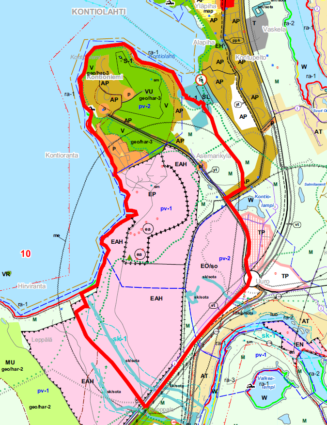 KONTIONIEMEN OSAYLEISKAAVA 5 (8) Joensuun seudun yleiskaava 2020 Ympäristöministeriön 29.12.