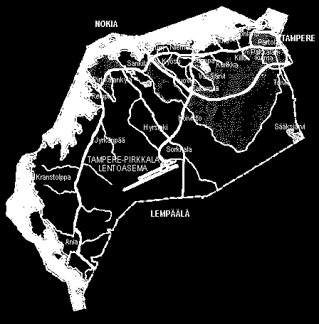 6 Arkeologiset koekaivaukset Pirkkalankylässä 2010 YLEISTÄ PIRKKALASTA SIJAINTI JA ASUTUS Pirkkalan kunta sijaitsee Tampereen kaupunkiseudun ytimessä Pyhäjärven rannalla.