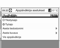 Navigointi 93 Kunkin matkan osalta tallennetaan automaattisesti seuraavat tiedot: Matkan yksilöllinen sarjanumero (matkojen yksiselitteistä merkintää varten).