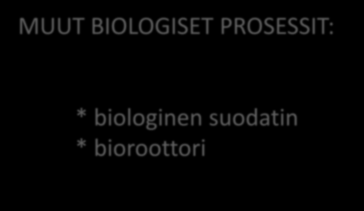 MUUT BIOLOGISET PROSESSIT: * biologinen
