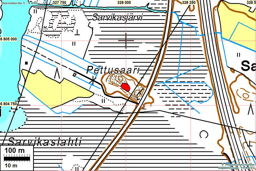 24 Huomiot: Paikalla on entinen saari jonka länsiosa on kallioinen ja itäosa tasalakinen ja maaperältään hiekkainen.