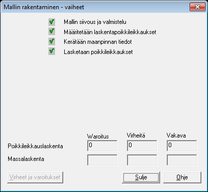 5(11) 2.2. Väyläsuunnittelu Väylämallin 3D-suunnittelu tapahtuu Road Pro VIPS- työkalulla. VIPS laskee väylämallin käyttäjän antamilla poikkileikkaus- ja rakennekerrosparametreilla.