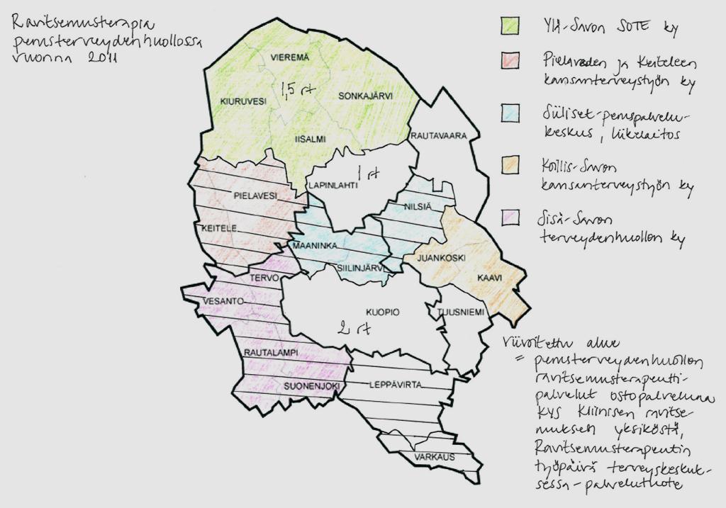 Pohjois-Savon ravitsemusterapeutit - suositus 1/30000 asukasta (DEHKO) 1.5 RT 1.