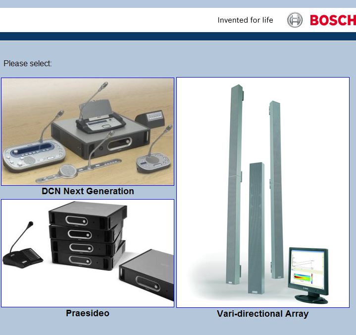 36 fi VARI-yksikön määritys VARI-Directional Array Lisenssisivuston käyttö Suoran selainyhteyden rekisteröintisivustoon saa myös Bosch Security Systemsin yleisestä lisenssisivustosta: https://license.