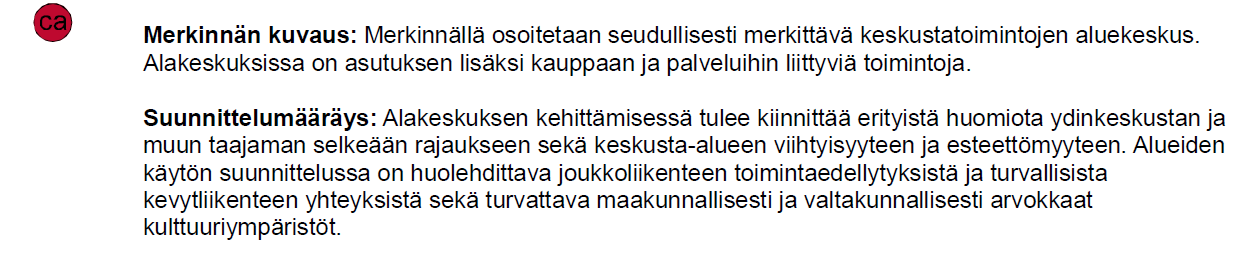 4 (8) Maakuntakaavan vaihekaavoissa 1,2 ja 3 ei ole osoitettu suunnittelualueelle uusia merkintöjä. 4. vaihemaakuntakaavassa Uuraisten keskustaan osoitetaan ca-merkintä. 4. vaihemaakuntakaava ei ole vielä lainvoimainen.