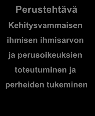 Kehitysvammaisten Tukiliitto ry STRATEGIA 2011-2016 TOIMIMME KANSALAISJÄRJESTÖNÄ Jäsenistömme toimii yhdessä ja vertaisena yhteiskunnassa TOIMIMME ASIANTUNTIJANA Tuotamme tietoa jäsenistömme ja