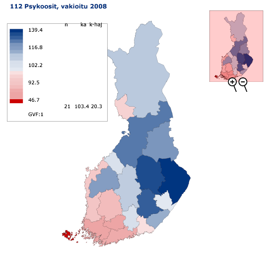 Psykoosit, vakioitu