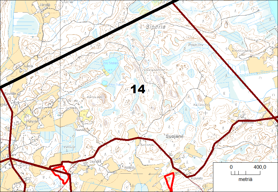 Kukkolan tilan peltojen eteläpuolella on laajempi metsäalue, jonka halki kulkee voimajohto. Metsät ovat tuoretta kangasta ja puustona on eri-ikäistä kuusta ja mäntyä.