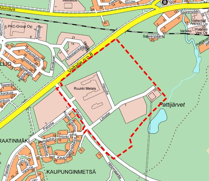 Akm 232: Kaupunginmetsän teollisuusalueen asemakaavan muutos OSALLISTUMIS- JA ARVIOINTISUUNNITELMA 12.8.2015 Tämä asemakaavamuutos koskee Raahen kaupungin 27.