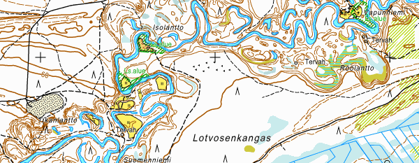 Jokimeanderien lampi-suometsämosaiikkia, Muhos http://kansalaisen.karttapaikka.fi/kartanhaku/ paikannimihaku.
