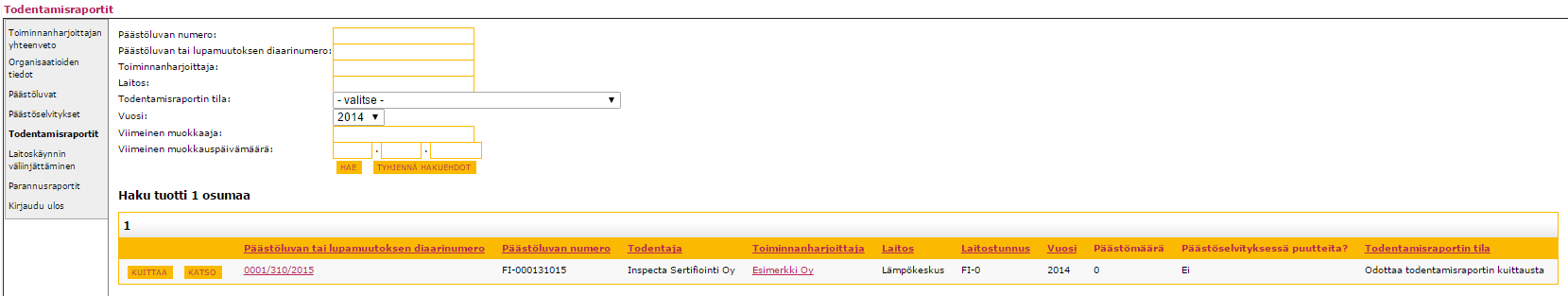 31 (36) 8 Todentamisraportit 8.