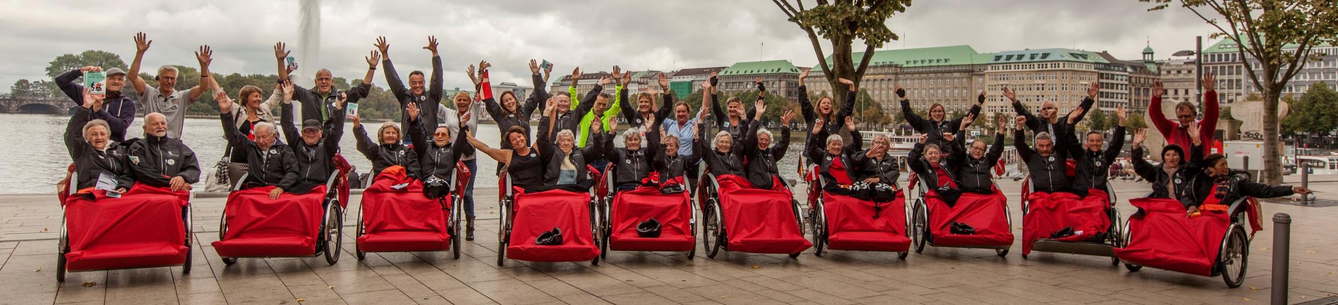 Lähtötilanne Cycling Without Age on lähtöisin Tanskassa Toiminta on jo käynnissä yli 20 maassa ympäri maailmaa.